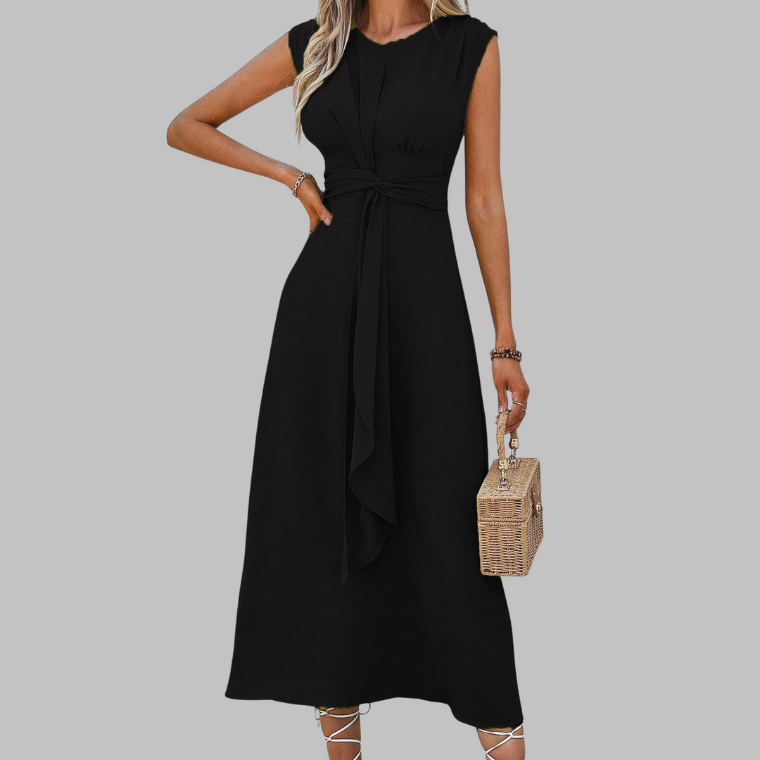 Bridgette™ | Elegant Sleeveless Round Neck Maxi Dress