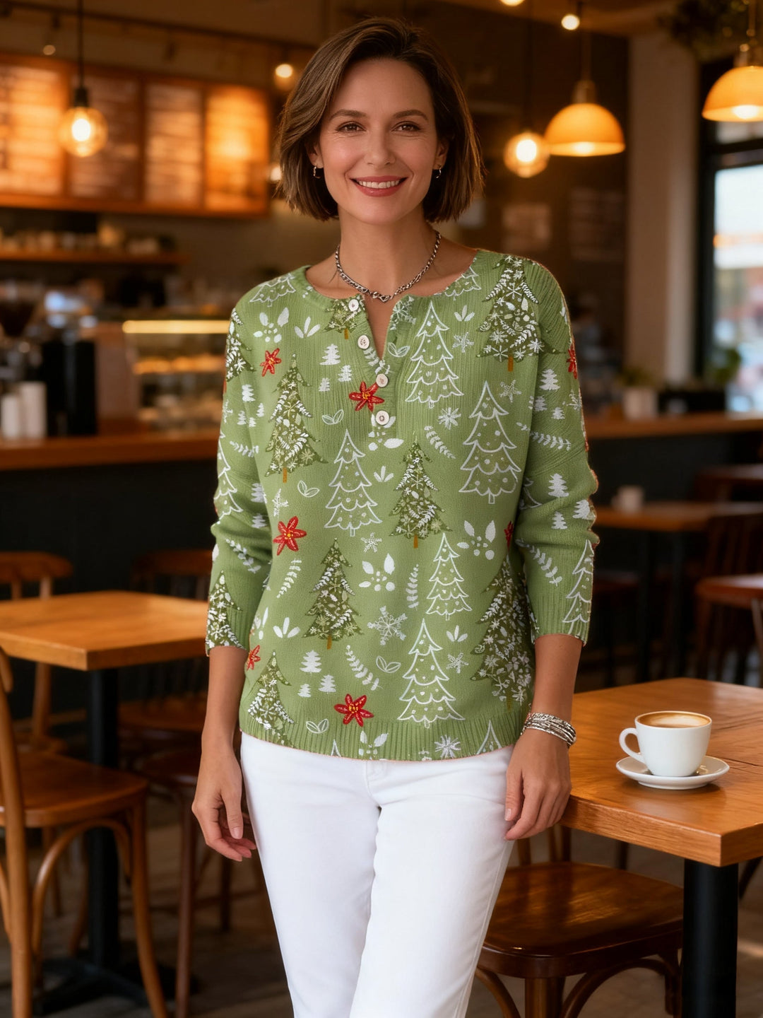 Raegan™ | Christmas Sweater with Buttons