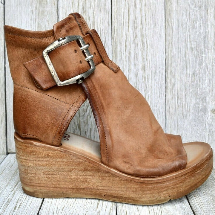 Dawn™ | Wedge Sandals with Buckle in Boho Style