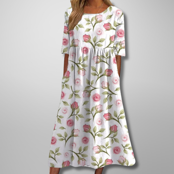 Gail™ | Relaxed Floral Midi Dress