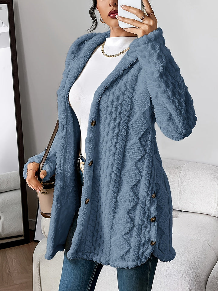 Adriana™ | Plush Hooded Cardigan
