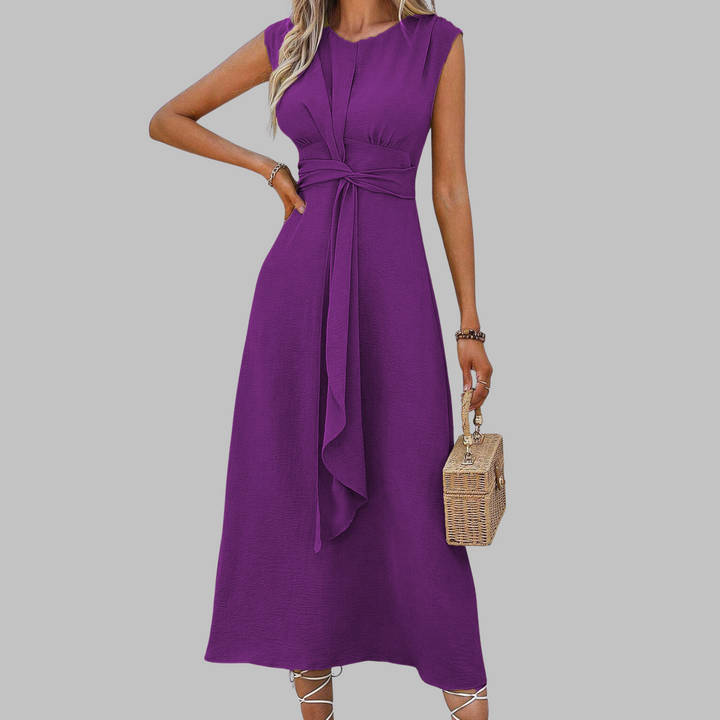 Bridgette™ | Elegant Sleeveless Round Neck Maxi Dress