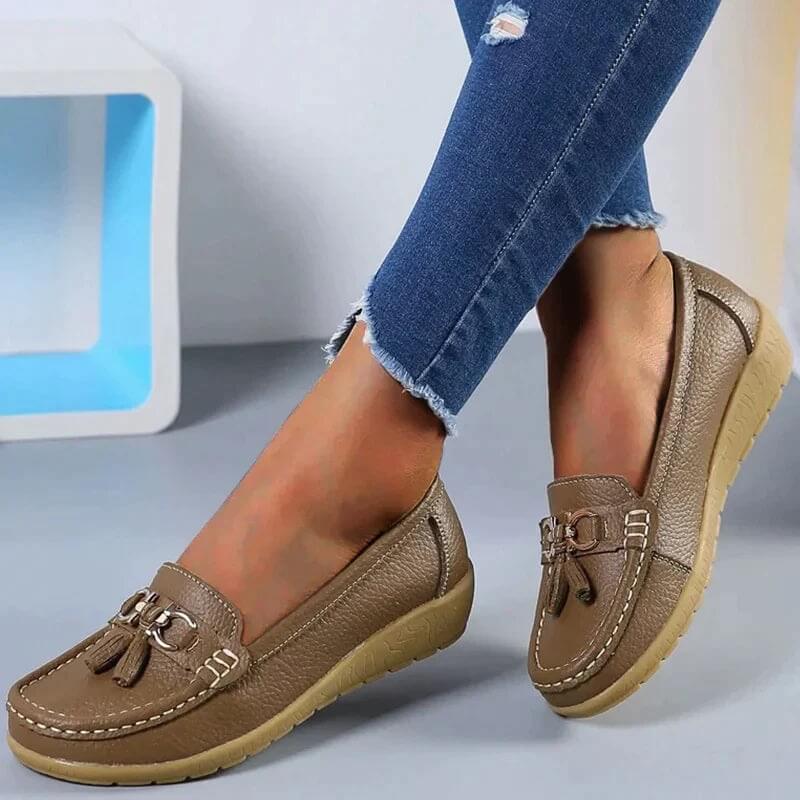Talia | Women's Tassel Loafers Slip On Flat Casual Shoes