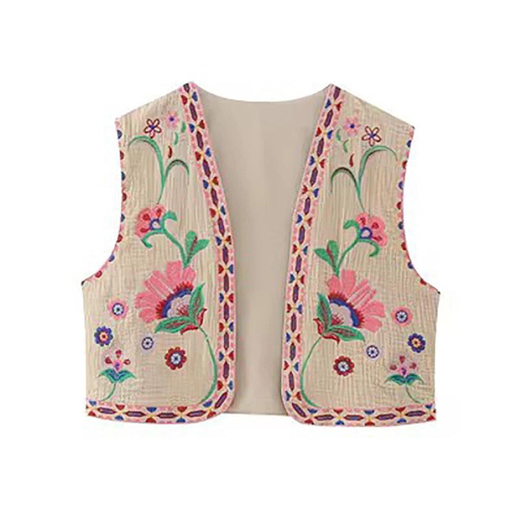 Vivienne™ | Vintage Embroidered Boho Vest