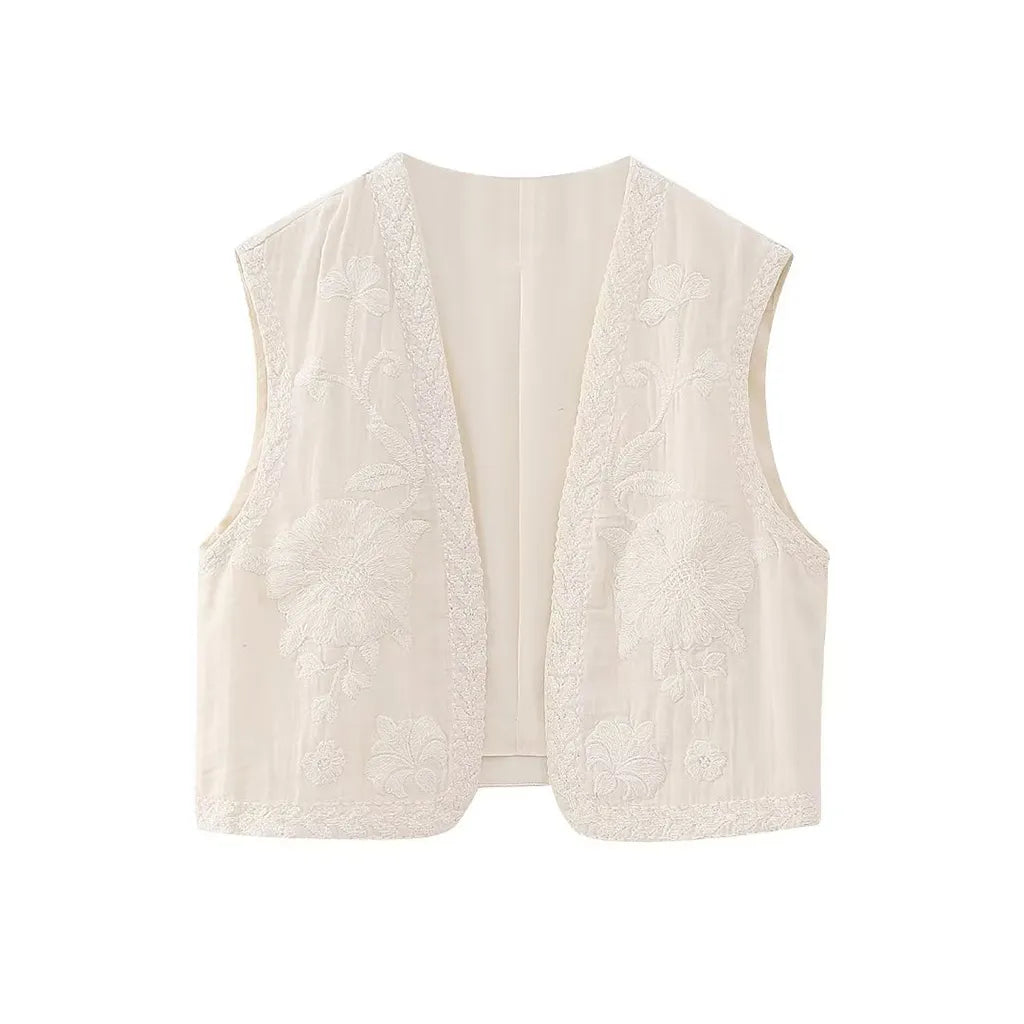 Vivienne™ | Vintage Embroidered Boho Vest