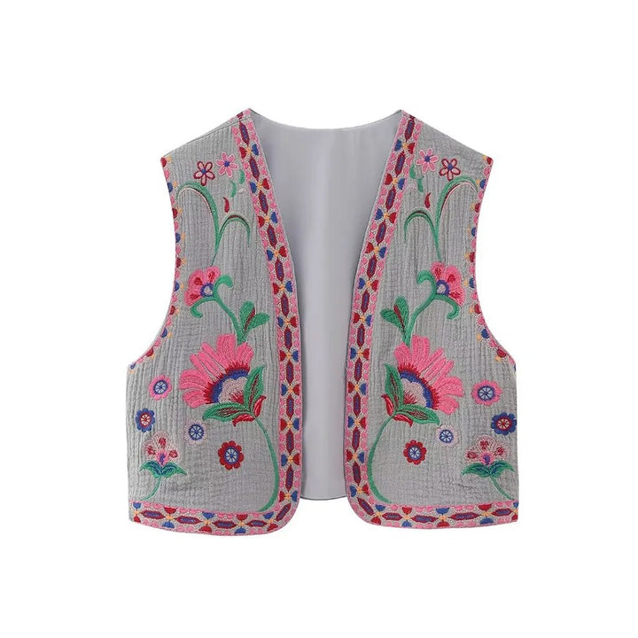 Vivienne™ | Vintage Embroidered Boho Vest