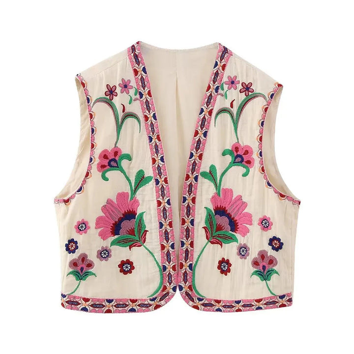Vivienne™ | Vintage Embroidered Boho Vest