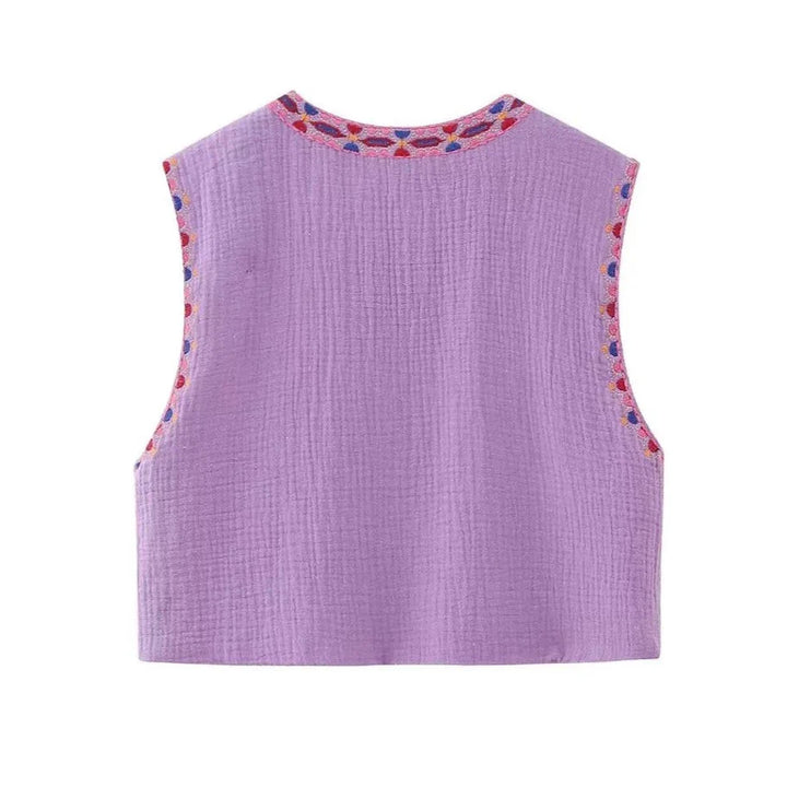 Vivienne™ | Vintage Embroidered Boho Vest