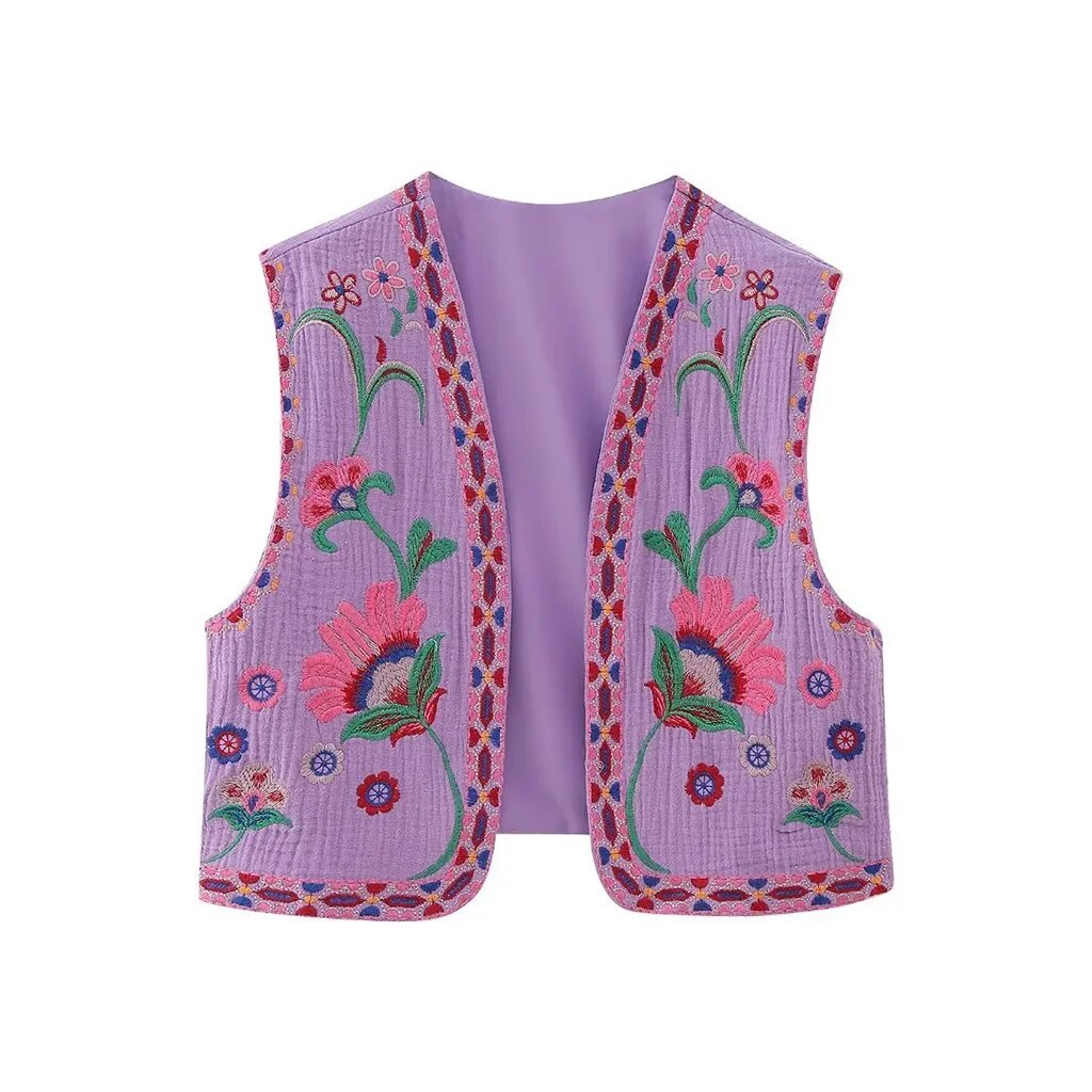 Vivienne™ | Vintage Embroidered Boho Vest