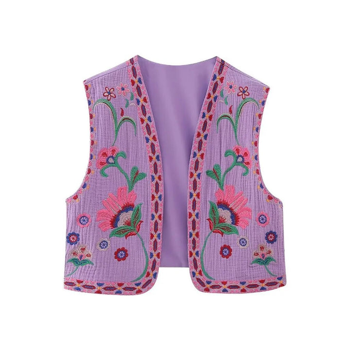 Vivienne™ | Vintage Embroidered Boho Vest