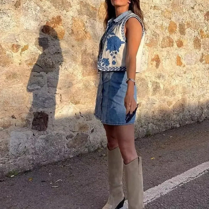 Vivienne™ | Vintage Embroidered Boho Vest