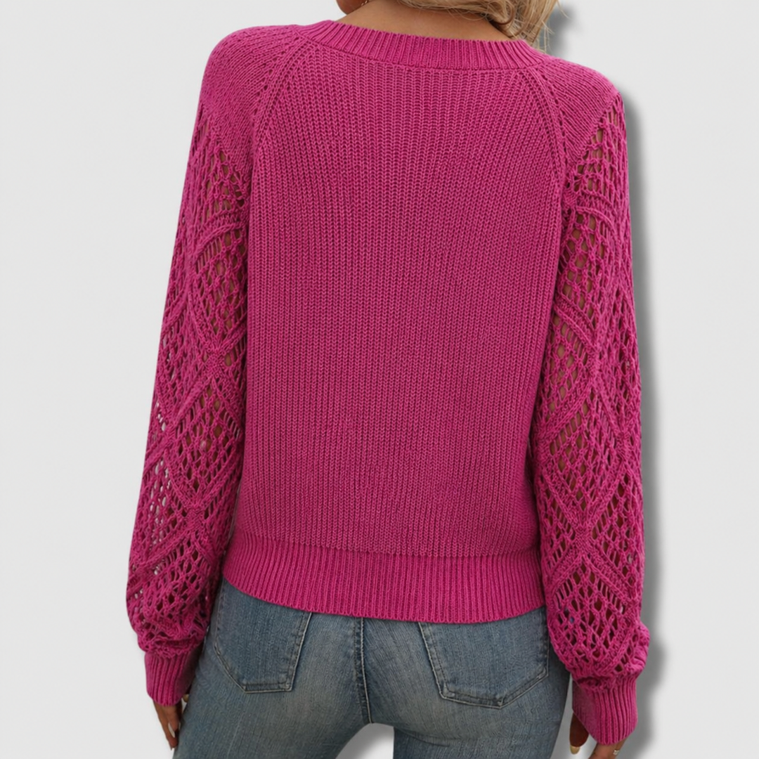 Jade™ | Elegant V-Neck Sweater