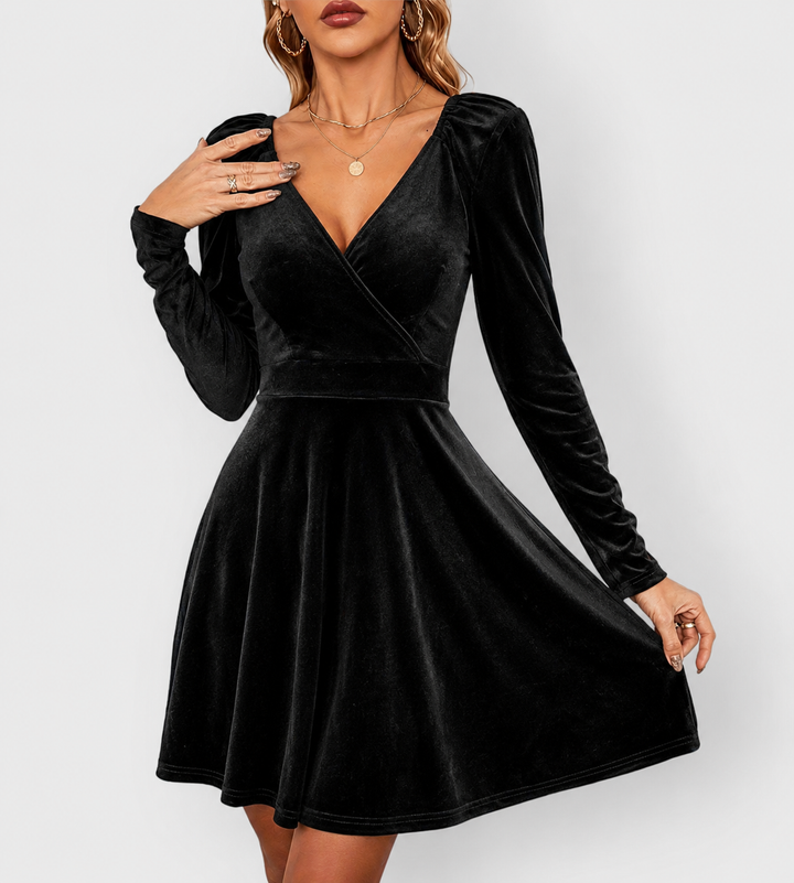Carol™ | Velvet Skater Dress