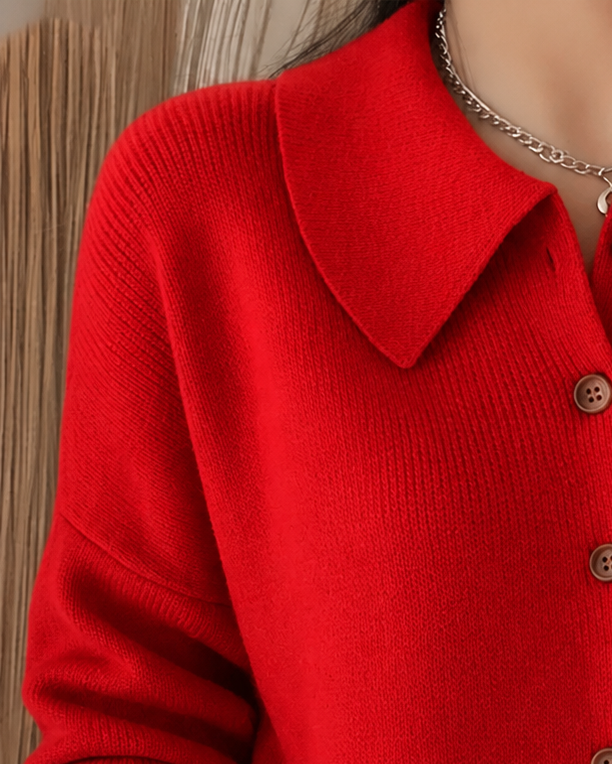 Sienna™ | Button Collar Cardigan