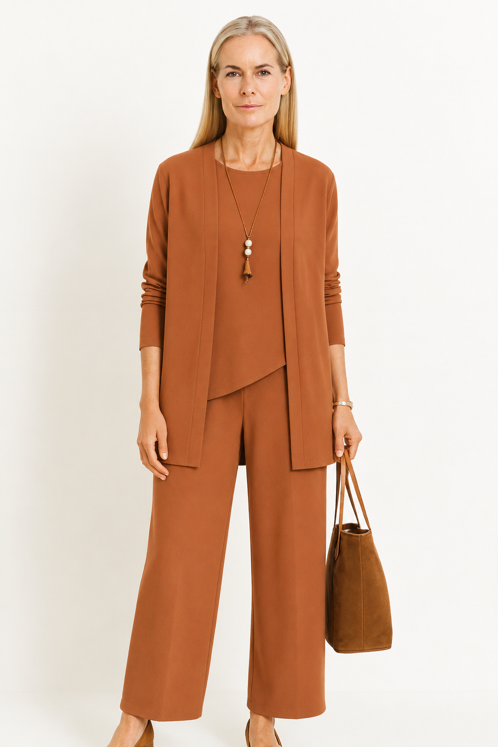 Blair | Women's 3-Piece Cardigan Tank Top & Wide Leg Pants Set