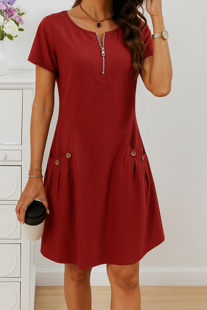 Clarissa™ | Summer Dress with Button Details