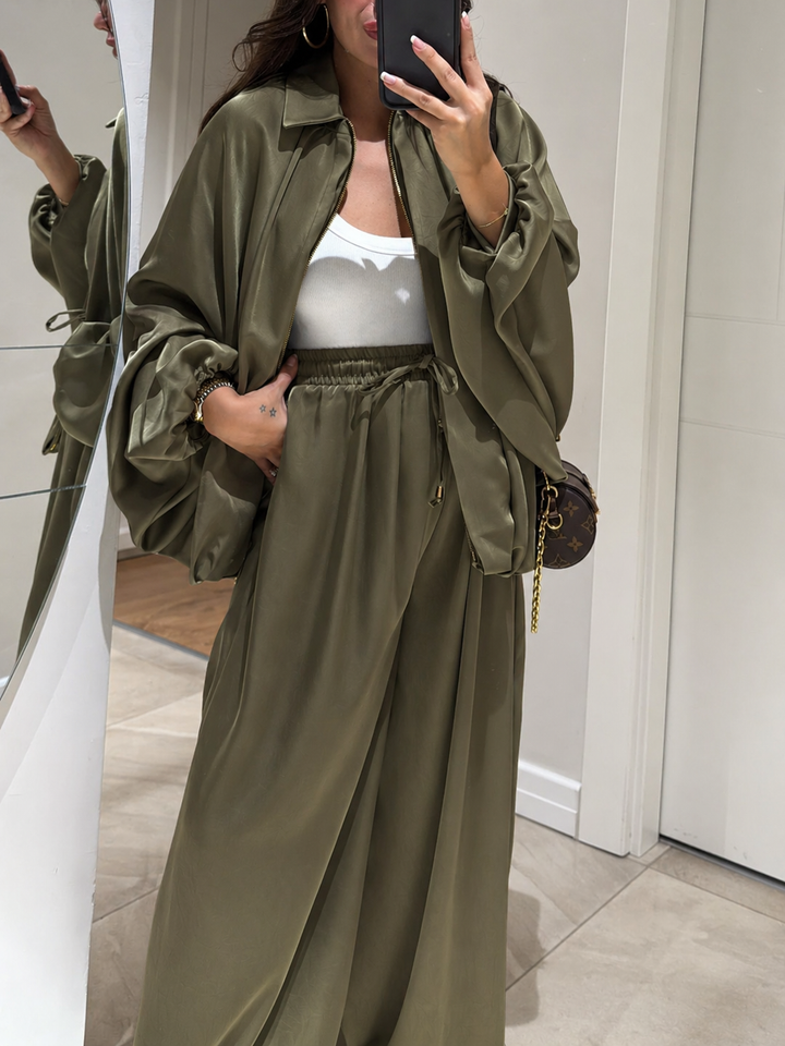 Maribel™ | Jacket + Drawstring Pants Casual Two-piece Suit