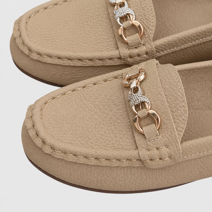 Quinby | Women's Slip-On Chain Detail Loafer Flat