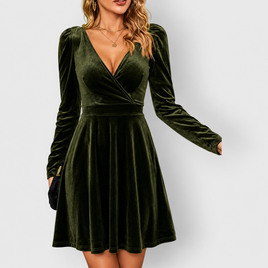 Carol™ | Velvet Skater Dress