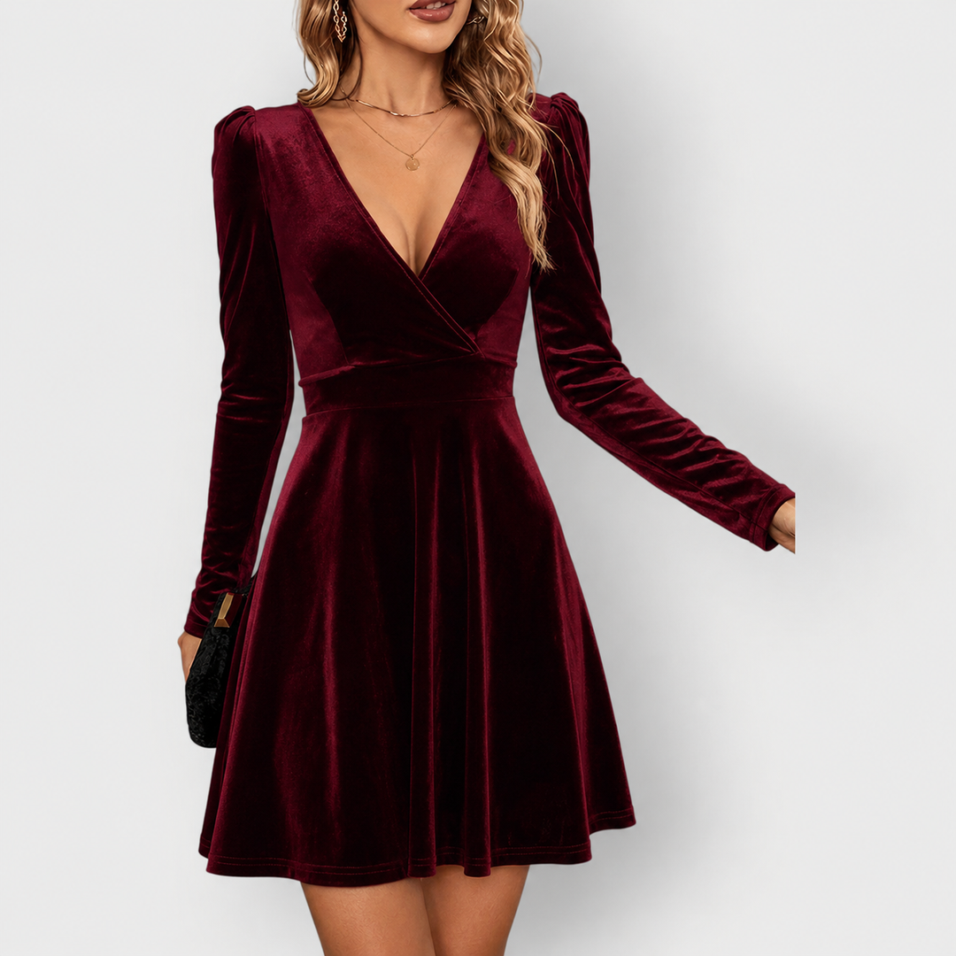 Carol™ | Velvet Skater Dress