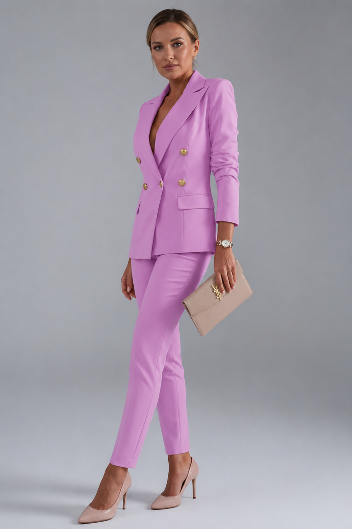 Scarlett | Women's Double Breasted Blazer Suit Set