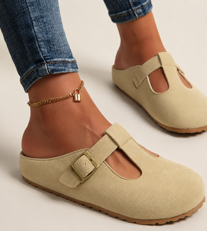 Juniper | Women's Yellow Buckle Clogs