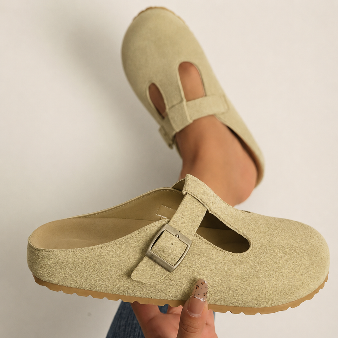 Juniper | Women's Yellow Buckle Clogs