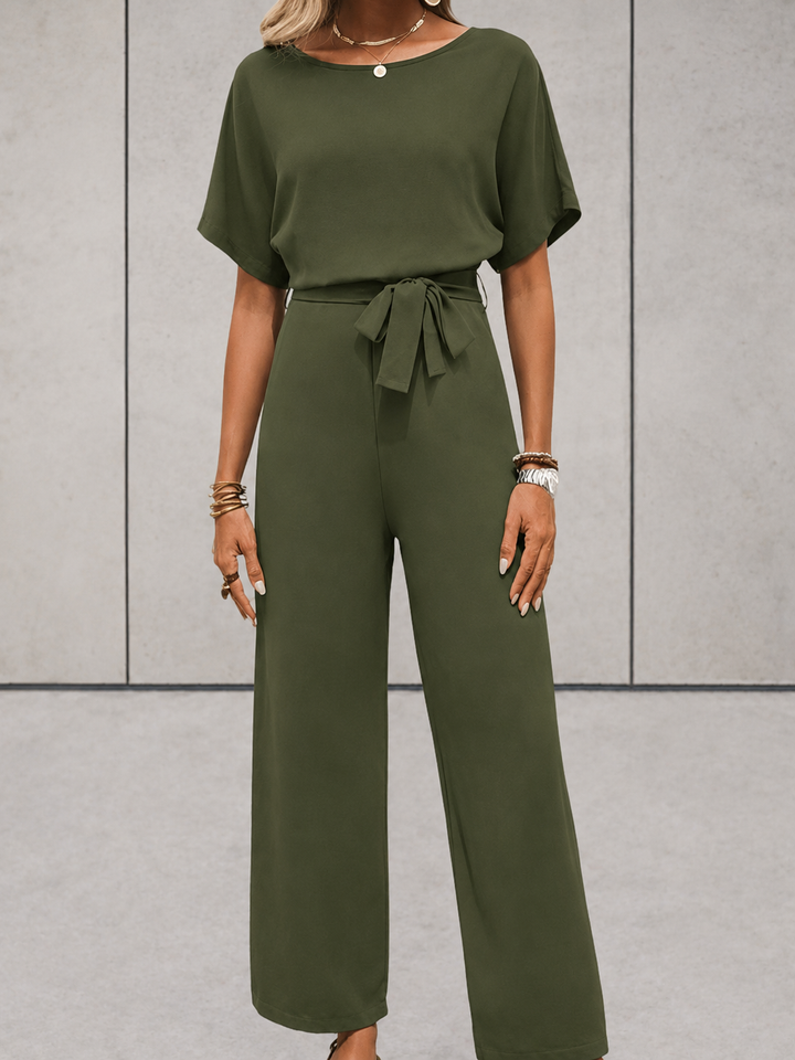 Cali | Women's Two Piece Set Short Sleeve Top Wide Leg Pants
