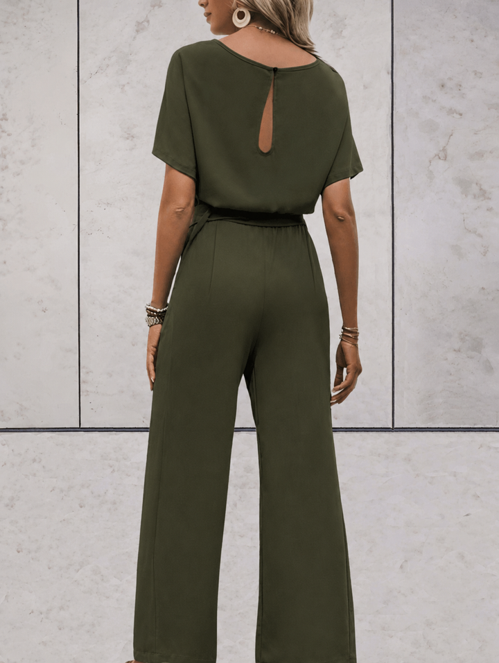 Cali | Women's Two Piece Set Short Sleeve Top Wide Leg Pants