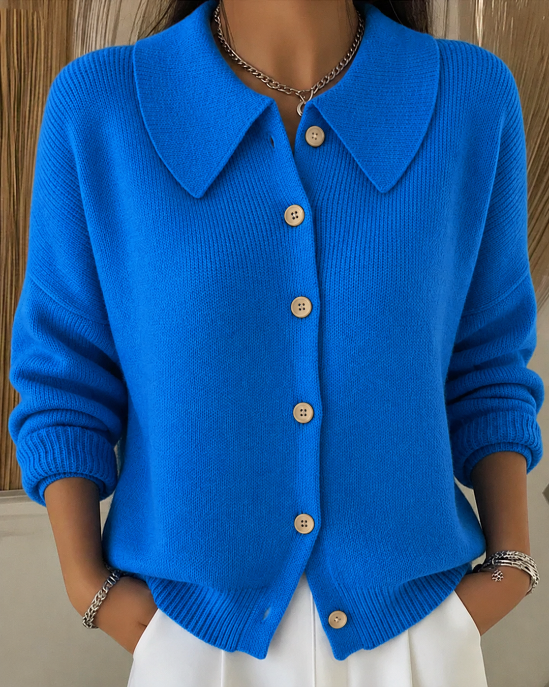 Sienna™ | Button Collar Cardigan