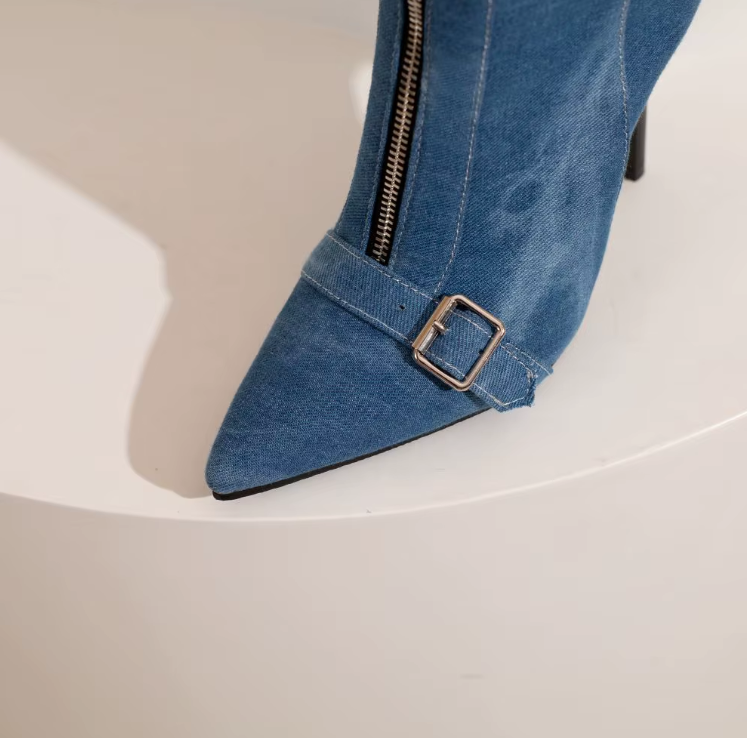 Zia™ | Denim Buckle Bootie