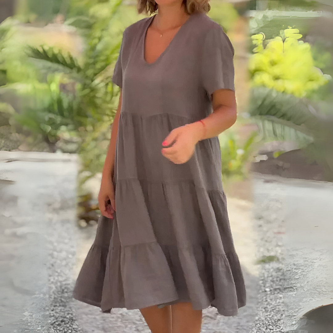 Beatrice | Women's V Neck Tummy Control Flowy Dress