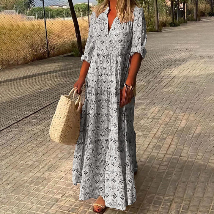 Grace™ | Long Sleeve Dress with Boho Print
