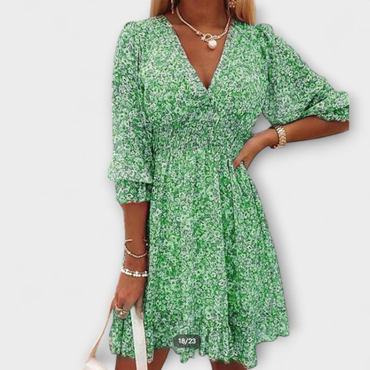 Linda™ | Floral Puff Sleeve Dress for Women