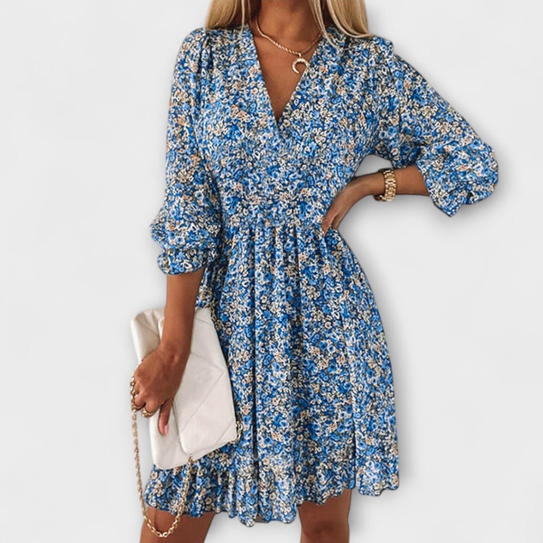 Linda™ | Floral Puff Sleeve Dress for Women