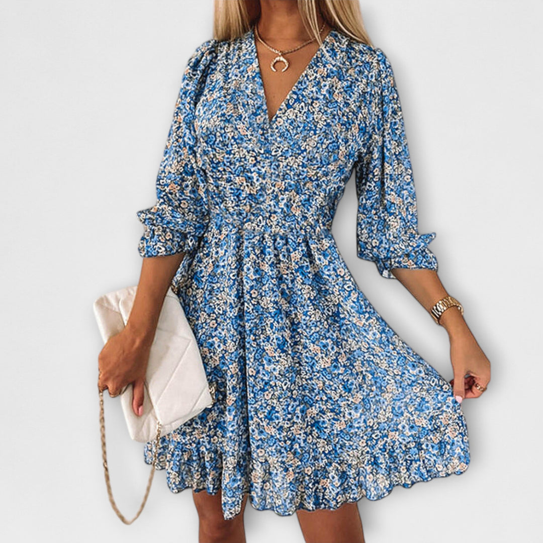 Linda™ | Floral Puff Sleeve Dress for Women