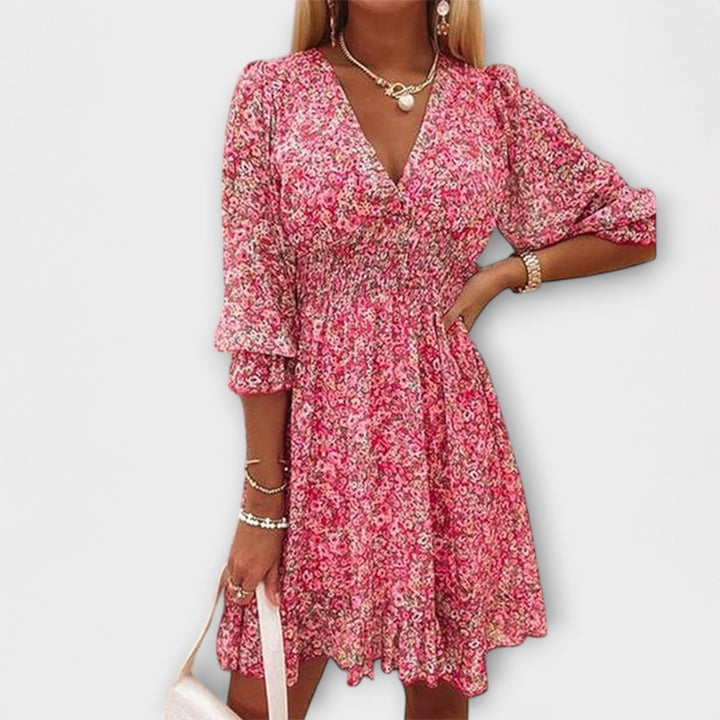 Linda™ | Floral Puff Sleeve Dress for Women