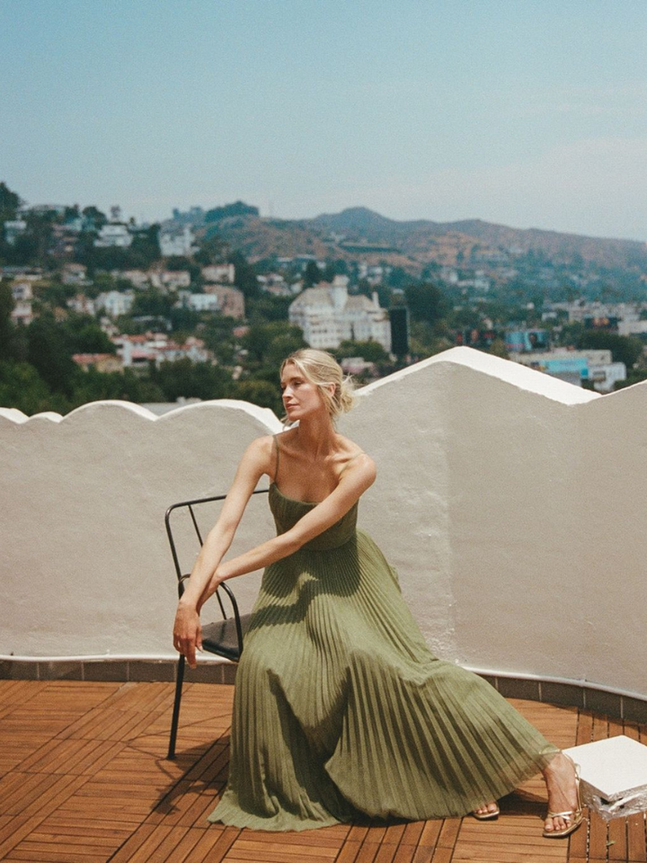 Sonya™ | Sculpted Pleated Maxi Dress