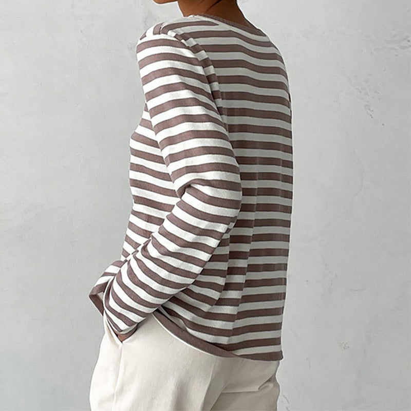 Dana™ | Elegant Striped Summer T-Shirt
