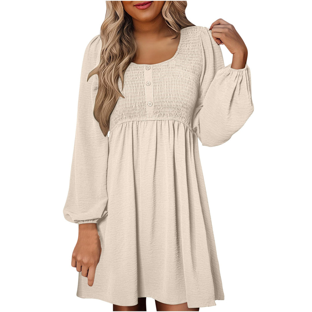 Autumn | Women's Smocked Empire Waist Long Sleeve Mini Dress