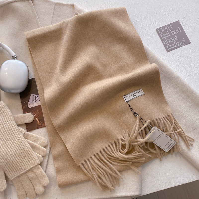 KHIONNE™ | Comfy Soft Plain Tassel Scarf Shawls