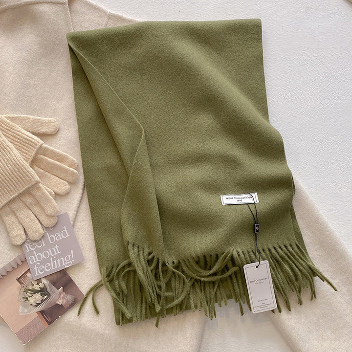 KHIONNE™ | Comfy Soft Plain Tassel Scarf Shawls