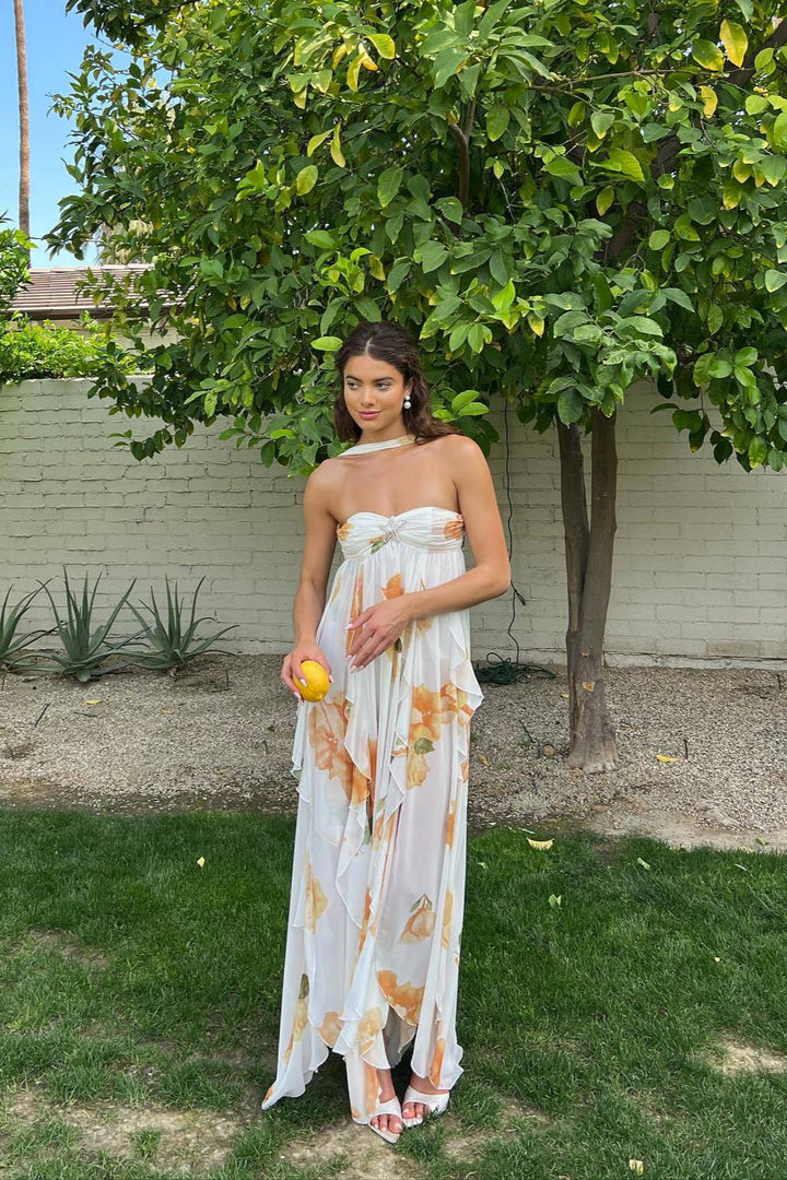 Gwen™ | Elegant Halter Maxi Dress