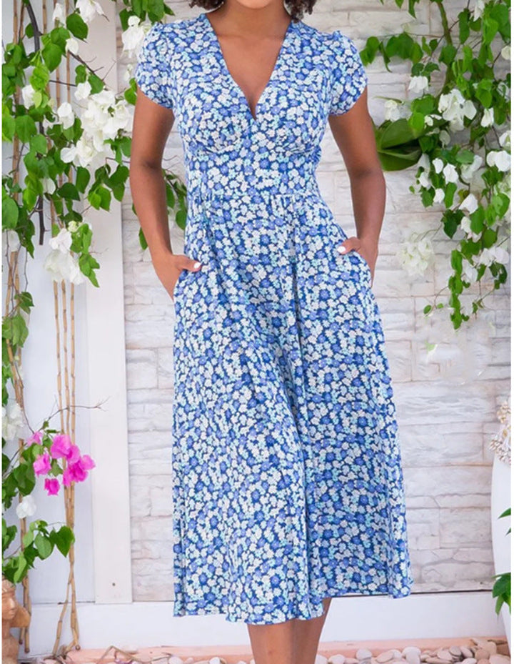 Veronica™ | Button-Front Midi Dress