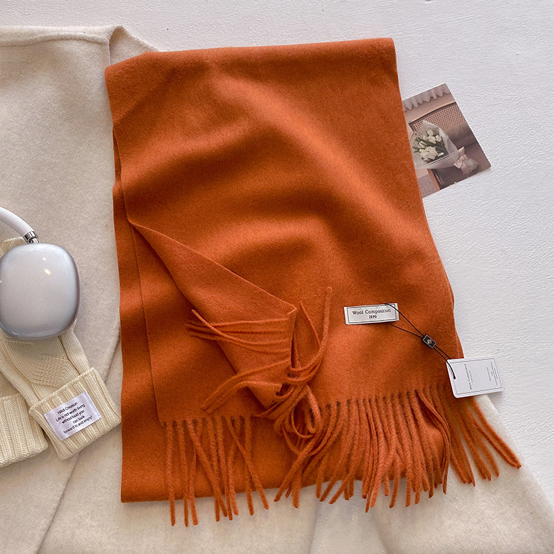 KHIONNE™ | Comfy Soft Plain Tassel Scarf Shawls
