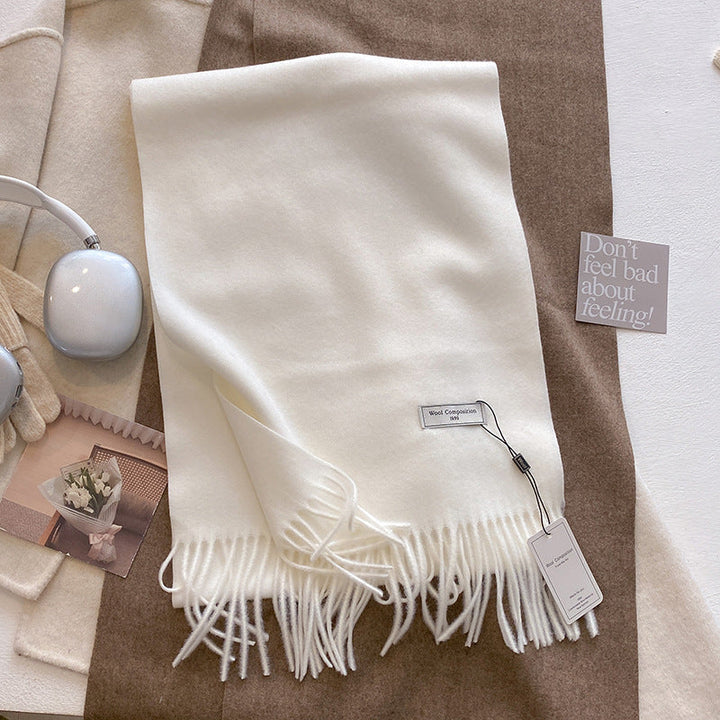 KHIONNE™ | Comfy Soft Plain Tassel Scarf Shawls
