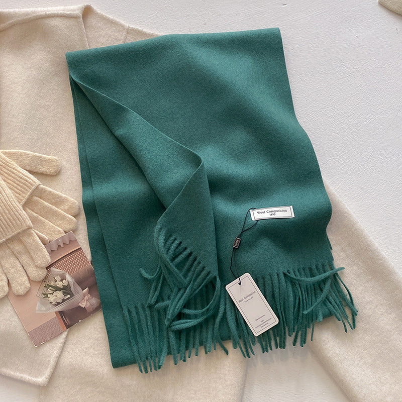 KHIONNE™ | Comfy Soft Plain Tassel Scarf Shawls