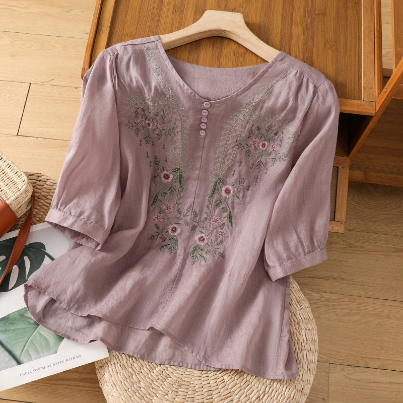 Tamsina™ | Embroidered Relaxed Blouse