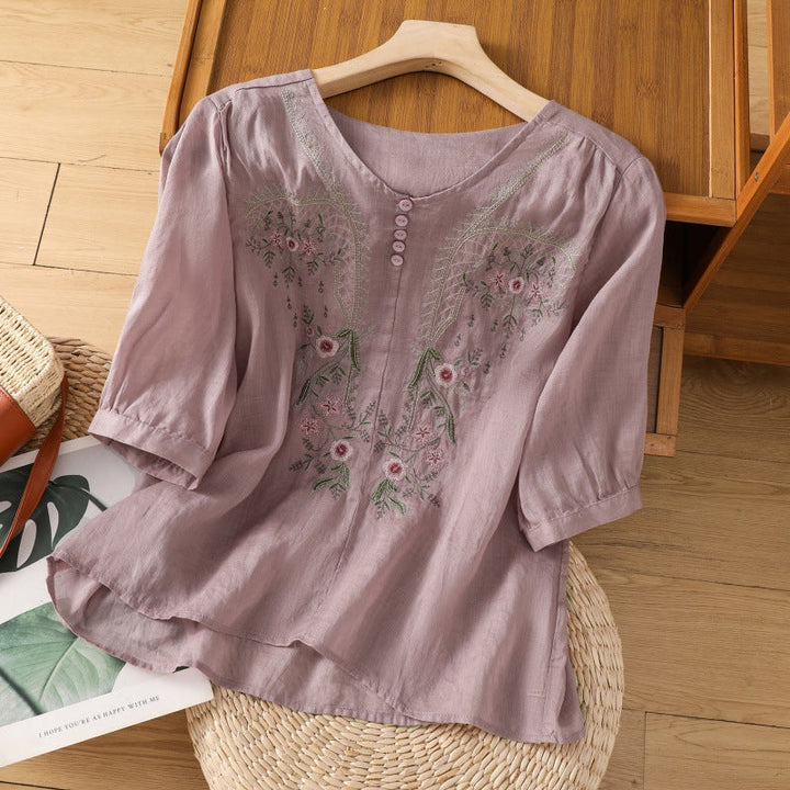 Tamsina™ | Embroidered Relaxed Blouse
