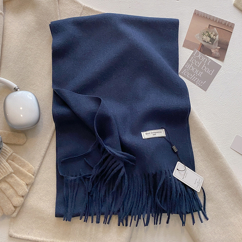 KHIONNE™ | Comfy Soft Plain Tassel Scarf Shawls